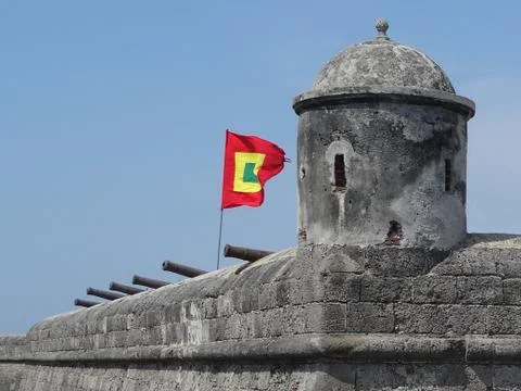 Colonial fortress wall Stock Photos
