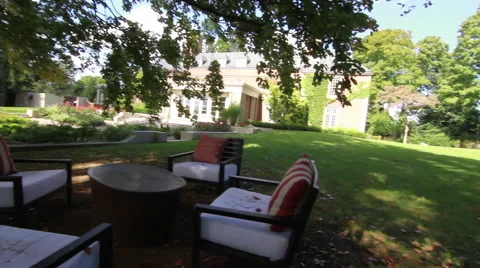 Colonial House Backyard Comfort  Video stock 40805265