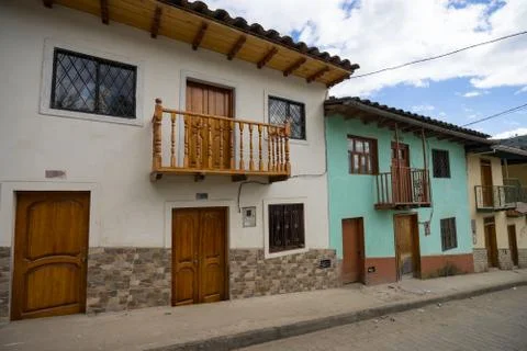 Colonial house facades Stock Photos