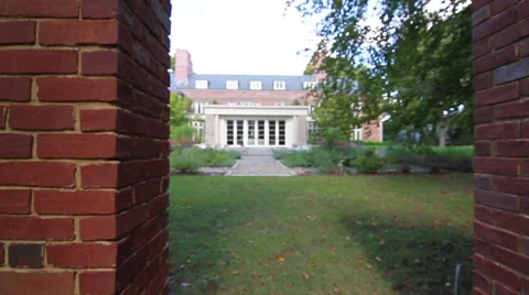 Colonial House from Gate Stock Footage 40805340