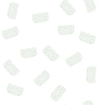 Colonial house glyph seamless pattern イラスト素材