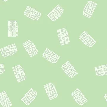 Colonial house line seamless pattern イラスト素材