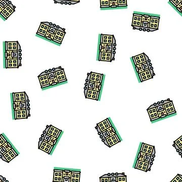 Colonial house vector seamless pattern イラスト素材