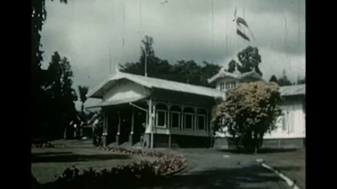 Colonial life in Java, Indonesia in the 1930s. 스톡 동영상 102971122