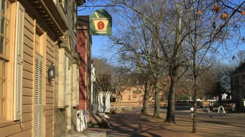 Colonial streets of Williamsburg Stock Footage 10828112