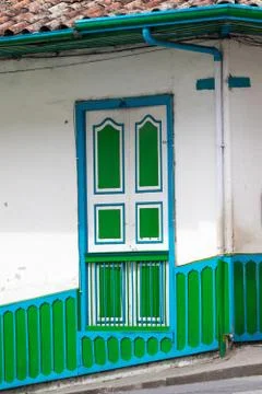 Colonial style door Fotos Stock