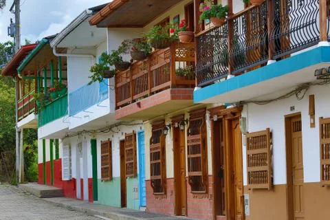 Colonial town architecture Stock Photos