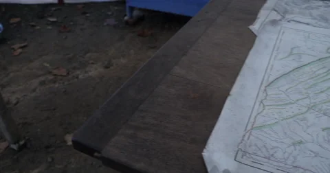 Colonial War Room Map on Table Officer Tent Revolutionary War, 4K Stock-Footage 68820427