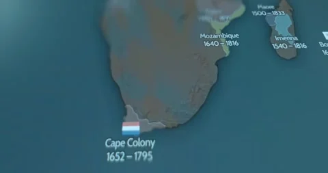Colonization and formation of South Africa since 1652 Stock Footage 321761854
