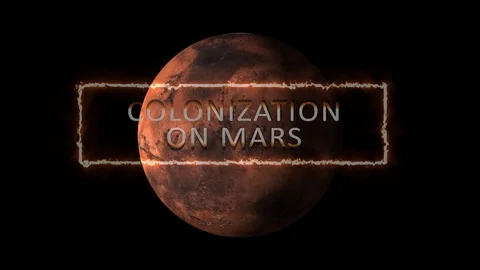 Colonization on Mars concept, theme or generic. Stock Footage 93569341