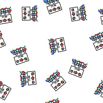 Colonization presentation meeting vector seamless pattern イラスト素材