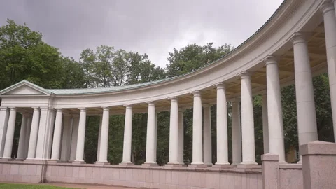 Colonnade of an ancient building Video stock 263062533