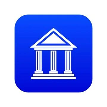 Colonnade icon digital blue Stock Illustration