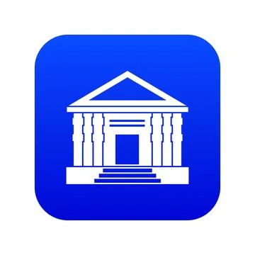 Colonnade icon digital blue Stock Illustration