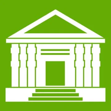 Colonnade icon green Stock Illustration