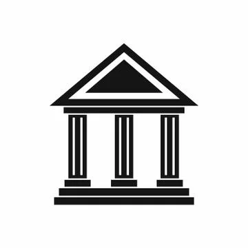 Colonnade icon, simple style Stock Illustration