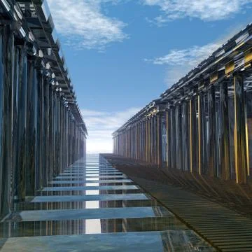 Colonnade Stock Illustration