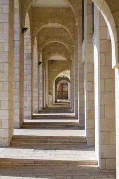 Colonnade in jerusalem. Stock Photos