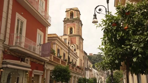 Colonne e Capitelli Romani on Corso Italia, Sorrento, Gulf of Naples, Italy Stock Footage 275718236