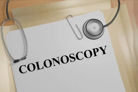 Colonoscopy concept Stock Illustration