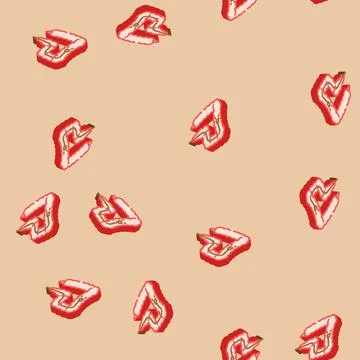 Colonoscopy examination isometric icon seamless pattern Stock Illustration