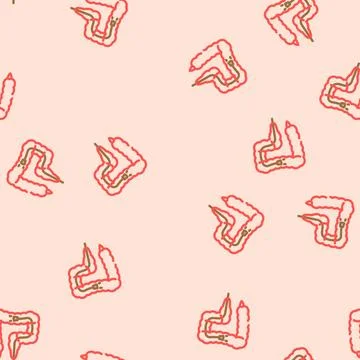 Colonoscopy examination vector seamless pattern Stock Illustration