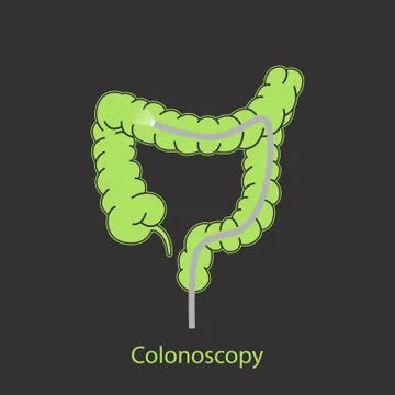 Colonoscopy logo vector icon design Stock Illustration