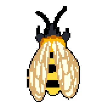 Colony bee pixel art vector illustration Stock Illustration