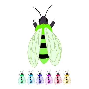 Colony bee vector cartoon graphic Stock Illustration