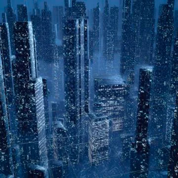 Colony city of the future Stock-Illustration