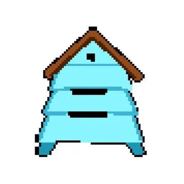 Colony hive pixel art vector illustration Illustrazione stock