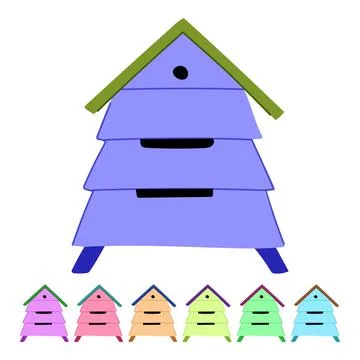 Colony hive vector cartoon graphic Stock Illustration