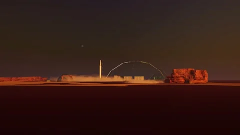 Colony on Mars Video stock 211686662
