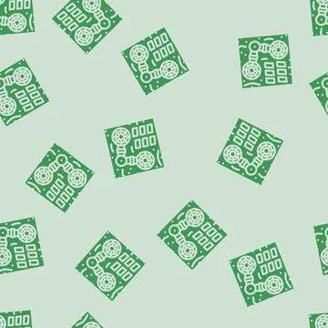 Colony space exploration glyph vector seamless pattern Illustrazione stock