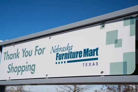 The Colony, TX/USA Dec 2019: Nebraska Furniture Mart sign. Stock Photos