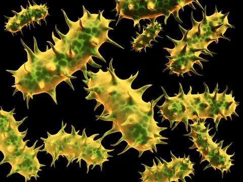 Colony of viruses Stock Illustration