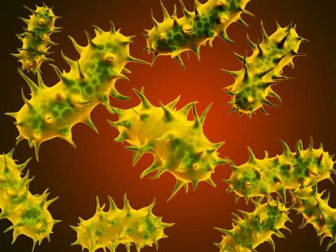 Colony of viruses Stock Illustration