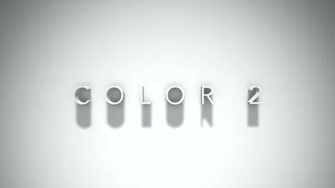 Color 2 3D title animation with shadows on a white background Stock Footage 297669216