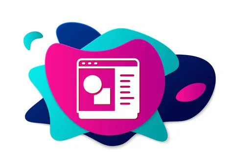 Color 3D printer software icon isolated on white background. 3d printing Stock Illustration