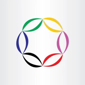 Color abstract background circle frame Illustrazione stock