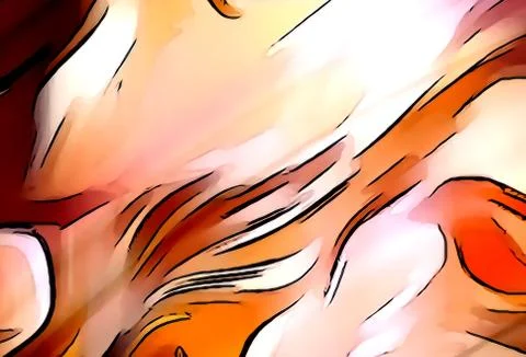 Color abstract background. flame structure. Computer collage. Earth Concept Illustrazione stock