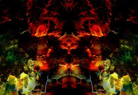 Color abstract background. flame structure. Computer collage. Earth Concept. Stock Illustration
