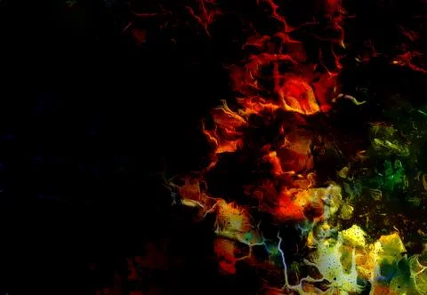 Color abstract background. flame structure. Computer collage. Earth Concept. Illustrazione stock