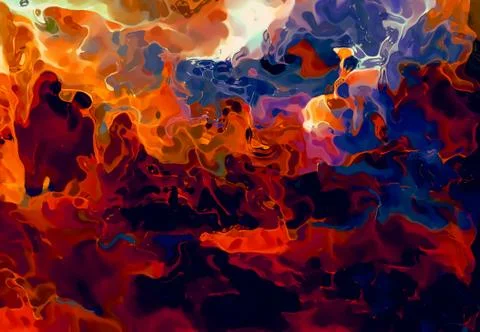 Color abstract background. flame structure. Computer collage. Earth Concept. Illustrazione stock