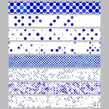 Color abstract dot pattern rectangular web banner background set Stock Illustration