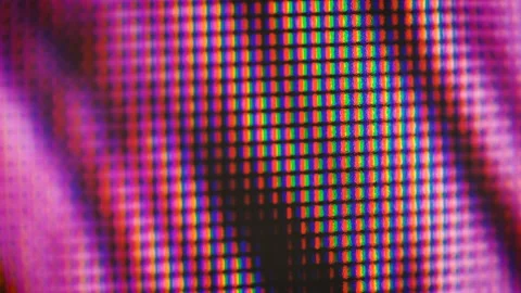 Color abstract glow of pixels in close-up Stock Footage 194567675