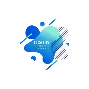 Color abstract liquid shape, fluid color overlap gradient background. Vector  스톡 일러스트