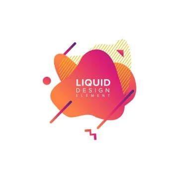 Color abstract liquid shape, fluid color overlap gradient background. Vector  스톡 일러스트