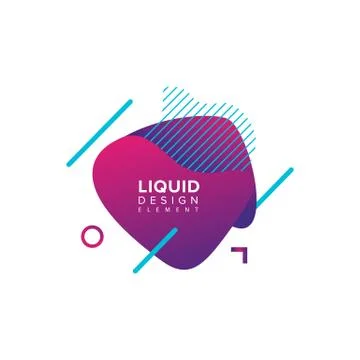 Color abstract liquid shape, fluid color overlap gradient background. Vector  Иллюстрация