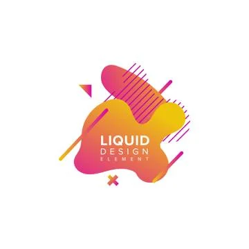 Color abstract liquid shape, fluid color overlap gradient background. Vector  스톡 일러스트